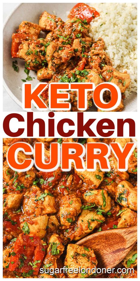 Keto Chicken Curry Low Carb Curry Recipes, Chicken Curry Recipes, Keto Vegetable Curry, Keto Curry Chicken, Keto Coconut Chicken Curry, Keto Chicken Recipes, Keto Curry, Quick Healthy Lunch, Vegetarian Meal Plan