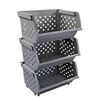 Check this out! Stacking Basket, Basket Shelf, Stacking Storage, Shelf Baskets, Storage Bins Organization, Stackable Bins, Organizer Bins, Stackable Storage Bins, Wire Storage