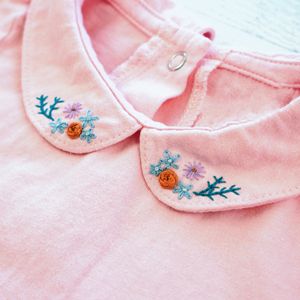 Embroidered Baby Clothes, Into Clothes, Embroidered Onesie, Embroidery Patterns Free, Pattern Library, Embroidered Clothes, Free Embroidery Designs, Hand Embroidery Patterns, Baby Crafts