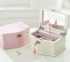 Jewelry & Kids Gold Jewelry | Pottery Barn Kids Ballerina Musical Jewelry Box, Box Pottery, Jewerly Organizer, Ballerina Jewelry Box, Ballerina Jewelry, Jewerly Boxes, Girls Jewelry Box, Large Jewelry Box, Jewelry Box Diy