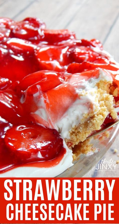 Strawberry Cheesecake Pie, Easy Strawberry Pie, Cheesecake Pie Recipes, Cheesecake Strawberry, Easy Strawberry Cheesecake, Strawberry Cream Pies, Strawberry Pie Recipe, Pie Cheesecake, Fluff Desserts