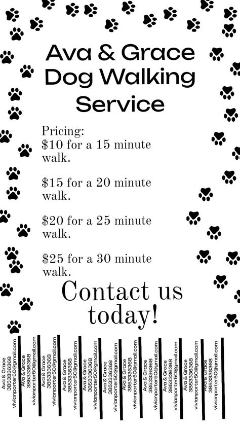 Our dog walking business Dog Sitting Flyer Ideas, Pet Walking Business, Dog Walking Poster Ideas, How To Start A Dog Walking Business, Pet Sitting Flyer Ideas, Dog Walking Flyer Ideas, Dog Walking Business Names, Dog Business Ideas, Pet Sitting Flyer