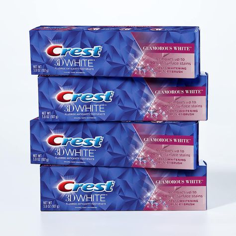 CREST TOOTHPASTE Glamorous White 3D Crest White Luxe (4) White Toothpaste, Crest Toothpaste, Crest 3d White, Teeth Whitening Toothpaste, 80 Percent, How To Prevent Cavities, Whitening Toothpaste, Cavities, Teeth Whitening