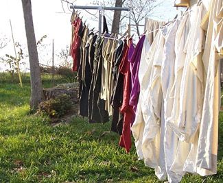 Hanging Clothes Outside To Dry, Outside Clothes Line, How To Hang A Clothes Line, Hang Drying Clothes Outside, Hanging Clothes To Dry, Dry Clothes Outside Ideas, Hanging Laundry Outside Clothes Line, Drying Laundry Outside, Drying Clothes Outside