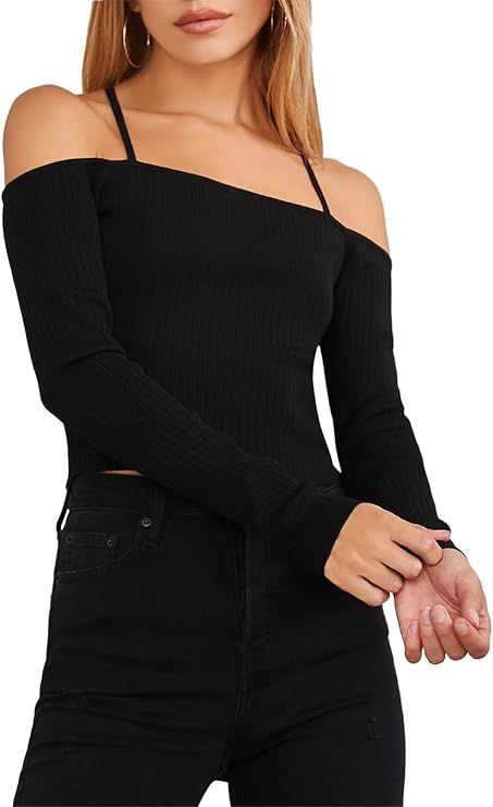 Forever 21 Women's Off-The-Shoulder Cropped Sweater, Black, Small at Amazon Women’s Clothing store Off The Shoulder Sweater, Sweater Black, Amazon Women, Shoulder Sweater, Cropped Sweater, Clothing Store, Off The Shoulder, Winter Fashion, Cardigans