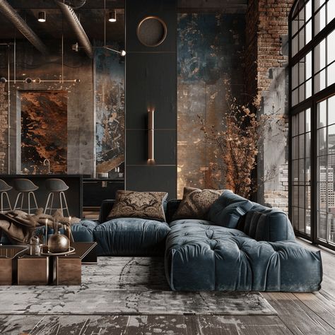 Edgy Home, Industrial Inspiration, Mid Century Minimalist, Industrial Style Decor, Interior Design Per La Casa, Loft Interiors, Home Makeover, Loft Design, Malmo