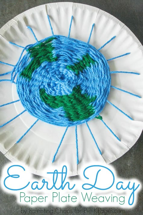 Earth Day art project for elementary and middle school students. Earth Day Art Projects Middle School, Earth Day Activities Middle School, Earth Day For Kids, Activity Preschoolers, Paper Plate Weaving, Plate Weaving, Earth Day Art, Weaving Paper, Weaving Craft