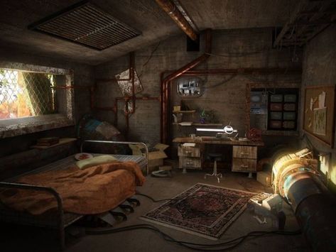 Scifi Room, Dystopian Art, Dystopian Aesthetic, Aesthetic Office, Only Aesthetic, Bg Design, Post Apocalypse, Environment Design, Zombie Apocalypse