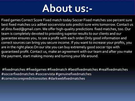 We offer online Genuine fixed matches at Dino Fixed match. We share Correct score fixed games 1x2G. Check here Genuine fixed matches Millwall vs Brighton Predictions & Match Preview. We offer high-quality predictions fixed matches, too. Our team is completely devoted to providing superior results to our clients and our guarantee ensures you, to see a profit with each order.Only good information and correct sources can bring you secure income. If you want to increase your profits, you are in the Fixed Matches, Turn Your Life Around, Document Sign, Digital Publishing, Brighton, How To Make Money, High Quality, Pins