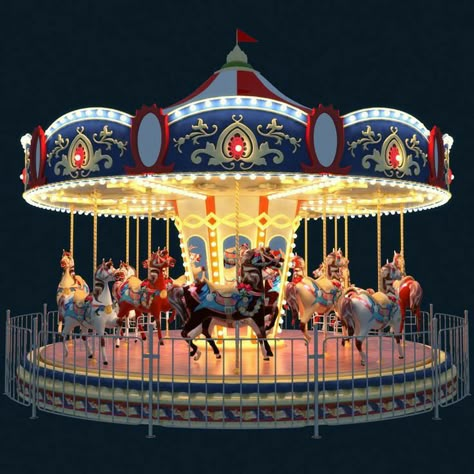 Merry Go Round Carousel, Arte Do Kawaii, Art Painting Gallery, Carousel Horses, Merry Go Round, Amusement Park, Carousel, Circus, Poster Design