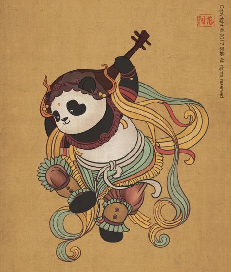 21 Famous Paintings That Look Better With Pandas Bear Character Design, Panda Artwork, Shaggy Dog, Panda Painting, Panda Illustration, Panda Art, Famous Paintings, Panda Love, Poetry Art