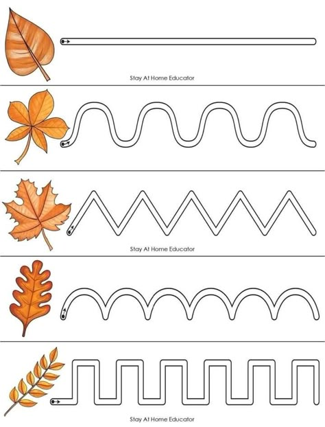 Fall Worksheets For Kindergarten, Fall Art Projects, Kids Worksheets Preschool, Shapes Preschool, Preschool Activities Toddler, Baby Learning Activities, Fall Preschool, Fall Crafts For Kids, Autumn Crafts