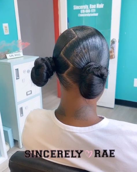 Hey Girlfran! 🤍 on Instagram: “Two Buns With Zig Zag Parts Is A Perfect In Between Style!💕🔥 Hairstyle: Two Bun / Zig Zag Parts With Weave To Book , Use The Book Button…” Zig Zag Part Ponytail, Two Ninja Buns, Two Part Ponytail, Zig Zag Ponytail, Zig Zag Part Hairstyles, Two Buns Hairstyle Black Natural Hair, Hairstyles For Dances, Zig Zag Hairstyle, Zig Zag Part Hair