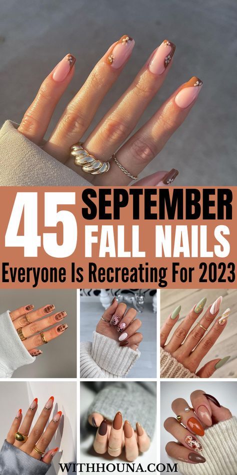 Fall has fallen and it's time to get your fall nails done. Thus, I can bet you're looking for the best fall nails of 2023 and cute nail colors to choose from. These fall nail designs will help you get your fall nails to the next level. We've got you everything from trendy fall nails 2023, trendy fall nail designs, fall nail ideas, cute fall nail ideas, fall nail inspo, september nails, fall nail designs 2023, fall nails designs autumn, short fall nail designs, september nails 2023, and more. Nail September 2023, Fall Acrylic Nail Designs 2023, Trendy Nail Inspo 2023 Fall, Boho Fall Nails 2023, Autumn Nail Art 2023, Autumn Almond Nails Ideas, 2023 Fall Gel Nails, Nail Art Autumn 2023, Nails For Autumn 2023