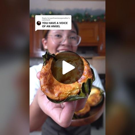 TikTok · Abi Marquez Bibingka Recipe, Filipino Dessert Recipes, Food Content Creator, Pinoy Dessert, Filipino Desserts, Food Content, Food L, Salted Egg, Xmas Food