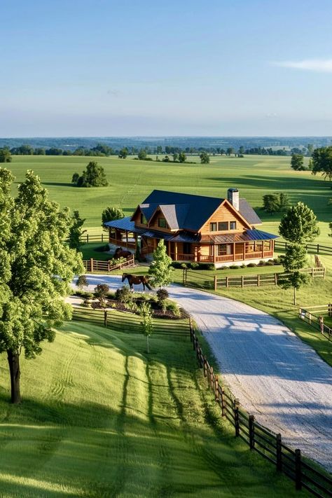 Big Countryside House, Farm View Country Life, Farm Mansion Ranch, Farm Horses Country Living, Farm In Switzerland, 3 Storey House Design, Homestead House, Log Cabin Rustic, Farm Lifestyle