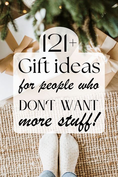 Gift giving for minimalists made easy! Check out our minimalist gift guide for 121 ways to impress without the excess. From practical subscriptions to heartfelt gifts of time, these ideas are perfect for anyone who prefers minimalism. Show how much you care, minimally. #MinimalistGiftGuide #GiftIdeasForMinimalists Small Sentimental Gifts, Gift Ideas Under 50 Dollars Christmas, Gift In A Mug Ideas, Gift Ideas For People With Everything, New Mom Christmas Gift Ideas, Handmade Gifts For Family, Husband Gifts Ideas, Useful Homemade Gifts, Practical Gift Ideas For Women