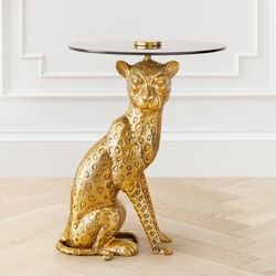 Nikki Chu - Cheetah Accent Table Afrohemian Style, Loft Suite, Green Palace, Rachel Martino, Animal Print Furniture, Animal Furniture, Fancy Furniture, Miami House, Nikki Chu