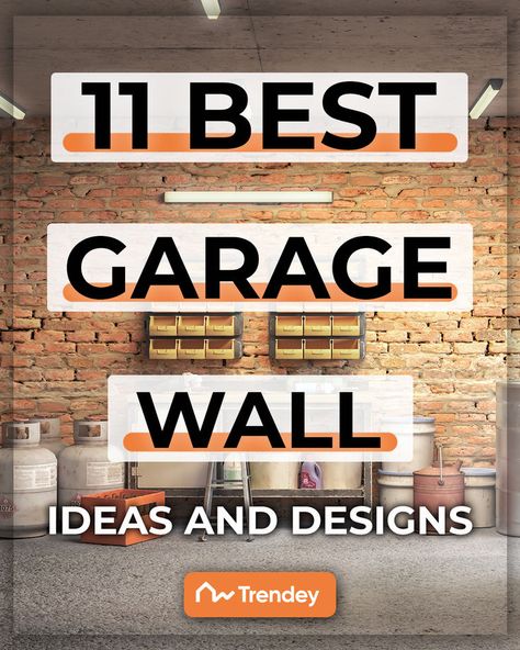 Garage Wall Ideas Paint Garage Walls Ideas, Female Garage Ideas, Workshop Decor Ideas, Shiplap In Garage, Garage Wall Mural Ideas, 2 Car Garage Ideas Interior, Garage Wall Covering Ideas, Garage Accent Wall Ideas, Garage Home Office Ideas