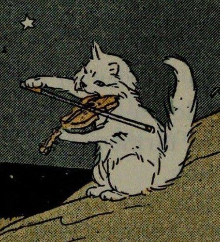 Arte Indie, Art Mignon, The Violin, Arte Inspo, Art Et Illustration, Teen Titans, White Cat, Violin, Cat Art