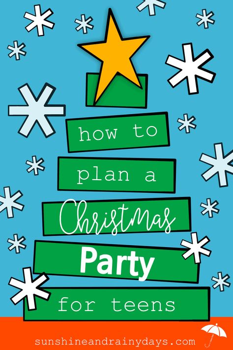 Christmas Games Teenagers, Youth Christmas Party Food, Holiday Party Ideas For Teens, Teen Xmas Party Ideas, Soccer Christmas Party, Fun Christmas Party Games For Teens, Cheerleader Christmas Party, Cheerleading Christmas Party, Christmas Party For Teens Ideas