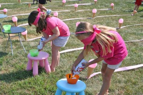 Ice Cream Party Games, Kids Ice Cream Party, Ice Cream Sundae Party, Ice Cream Birthday Party Theme, Ice Cream Social Party, Sundae Party, Ice Cream Games, Survivor Party, Ice Cream Party Theme