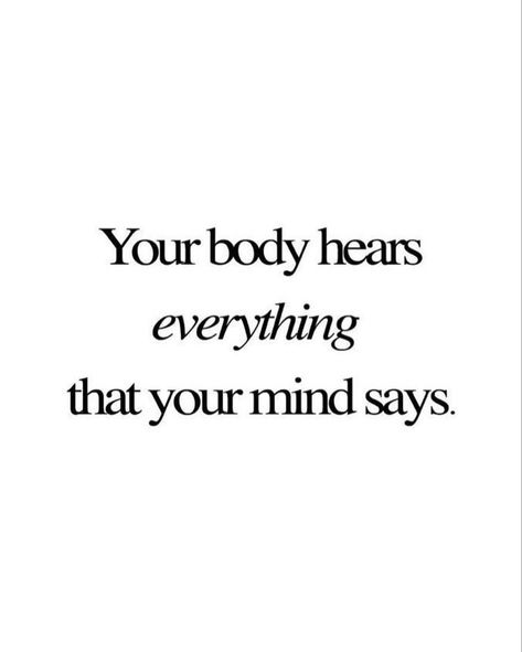 Your body hears everything that your mind says ✨ ➡️ Which photo is your favorite? Take what you need & share the rest 🙏🏽 Support the link in my bio 🫶🏽 Take What You Need, Daily Inspiration Quotes, Daily Inspiration, Inspirational Quotes, Mindfulness, Quotes