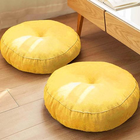 Amazon.com: Gfobip Meditation Floor Pillow Set of 2 Yoga Pillow Large Round Floor Cushions for Living Room Blue Floor Seat Pillows Cushion for Tatami Yoga 16.5 Inch : Home & Kitchen Seat Pillows, Living Room Blue, Yoga Pillow, Room Blue, Blue Floor, Floor Seating, Meditation Cushion, Blue Living Room, Floor Cushions