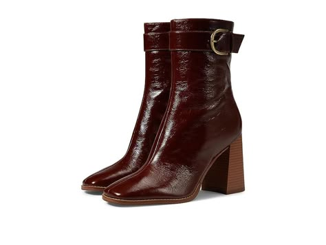 Nine West Taress Women's Brown Leather Boots (Size 6.5M) Women’s Heeled Boots, Womens Heeled Boots, Maroon Platform Boots, Red Brown Boots, Brown Leather Boots Women's, Women’s Boots, Brown Boots Heels, Mid Calf Brown Boots, Mid Calf High Boots