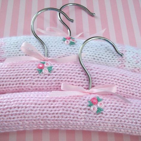 Baby/Children Clothes Hangers 3 pack by chollydot on Etsy, $24.00 Hanger Covers, Covered Coat Hangers, Hanger Ideas, Baby Hangers, Shabby Chic Fabric, Bag Holders, Plastic Bag Holders, Coat Hangers, Crochet Coat