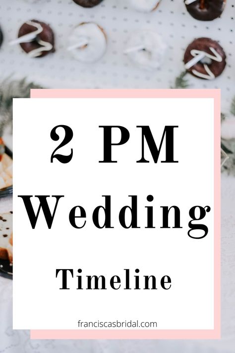 From getting dressed to saying “I Do” under the warm afternoon sunlight, I have got you covered with a 2pm wedding itinerary timeline that will help you to easily plan how you want each hour of your wedding day to go!! | Wedding planning checklist | Wedding planning timeline | Wedding planning tips | Wedding timeline | Planning a wedding | Wedding planner checklist | Wedding timeline checklist | Wedding itinerary | Wedding itinerary ideas | 2pm wedding itinerary | Wedding day itinerary | Wedding Day Timeline For 2pm Ceremony, Wedding Timeline 1pm Ceremony, 2pm Wedding Ceremony Timeline, Schedule For Wedding Day, Wedding Timeline For 2pm Ceremony, Day Of Wedding Timeline 2:00 Ceremony, Sample Wedding Itinerary, Wedding Ceremony Schedule Timeline, 2pm Wedding Day Timeline