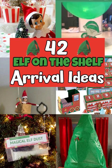 Elf on the Shelf Arrival Ideas Idea For Elf On The Shelf Return, I’m Back Christmas Elf, Elf On The Arrival Ideas, The Elf Arrival Ideas, Elf Returns With Another Elf, Elf On The Shelf Ideas Arrival Kids, Christmas Elf Return Ideas, Elf On A Shelf Return, Elf On The Shelf I’m Back Idea