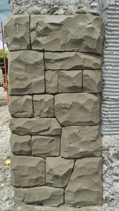 Faux Stone Walls, Garden Wall Designs, Textured Wall Panels, Stone Wall Design, Driftwood Art Diy, Cement Art, Concrete Sculpture, Concrete Projects, Concrete Art