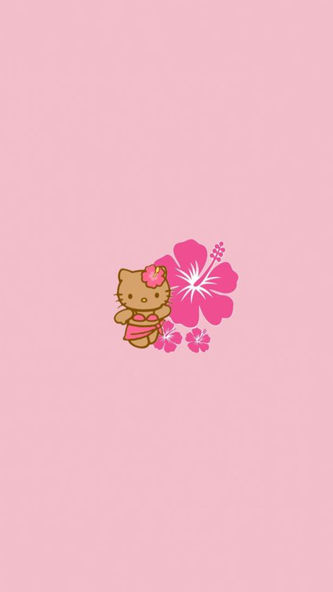 mine Pink Wallpaper Hello Kitty, New Emojis, Cute Summer Wallpapers, Pretty Phone Wallpaper, Tropical Party, Kitty Wallpaper, Summer Wallpaper, Hello Kitty Wallpaper, Ipad Wallpaper