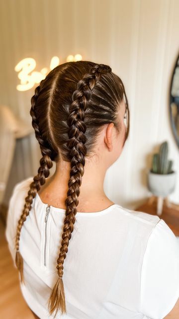 Long Hair French Braids, Two French Plaits, 2 Long French Braids, Dutch Plait Hairstyles, Duch Braids Hairstyles, Hair Styles Plaits, 2 French Plaits, Hair Plaits Ideas, Scalp Plaits