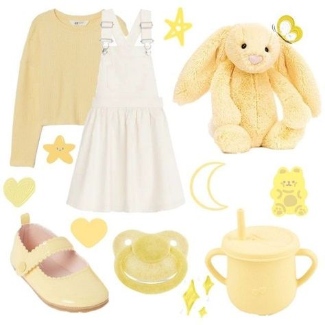 Yellow Clothes, Space Outfit, Baby Minnie, Future Clothes, Dark Colours, A Silent Voice, Little Outfits, Baby Time, Kid Core