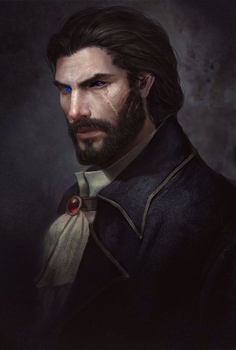 Alistair Grancrest Vampire lord Long Hair, Hair, Black, Art