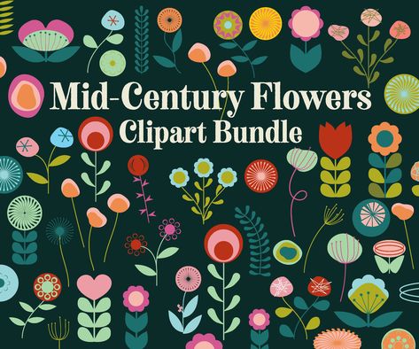 Elements Graphic Design, Floral Shops, Homemade Invitations, Retro Branding, Mid Century Modern Artwork, Retro Graphic Design, Fusion Design, Digital Graphic Design, Graphic Design Elements