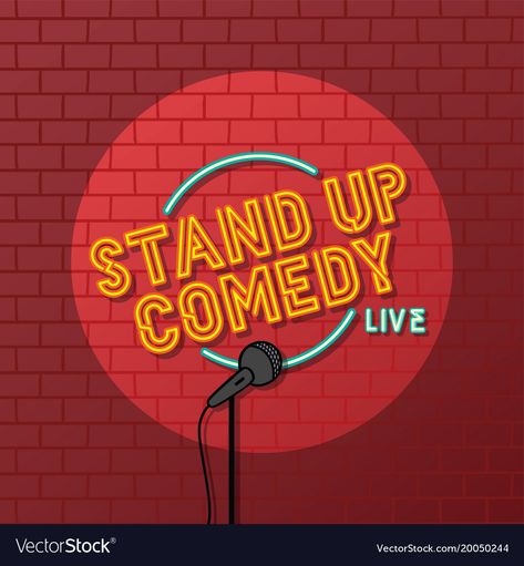 Stand Up Comedy India, Comedy Illustration, Comedy Scenes, Mic Stand, Open Mic, The Stand, Stand Up Comedians, Vector Art Illustration, Business Advertising Design