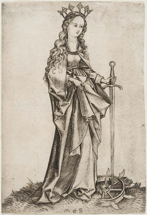 Saint Catherine Martin Schongauer, St Catherine Of Alexandria, Saint Katherine, Saint Catherine Of Alexandria, Catherine Of Alexandria, Saint Catherine, St Catherine, National Gallery Of Art, National Gallery