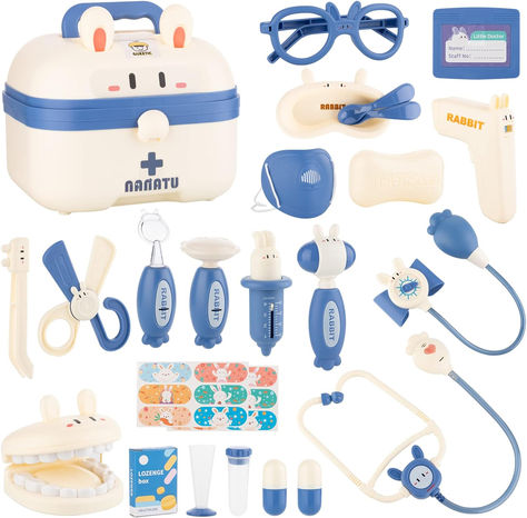 Doctor Kit for Kids - Pretend Play Educational Doctor Toys, Medical Kit with Stethoscope, Doctor Playset for Dentist#pretend play #toys Kids Doctor Kit, Doctor Toys, Doctor Role Play, Doctor Play Set, Nurse Kit, Dentist Doctor, Playing Doctor, Kids Pretend Play, Medical Kit