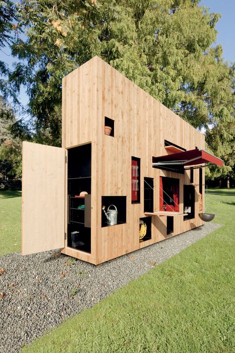 Modern Shed, A Small House, Micro House, Backyard Shed, Outdoor Sheds, Small Buildings, Small Places, Shed Plans, Design Milk