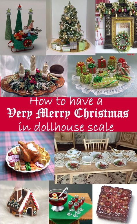 Have yourself a very Merry Little Christmas. In 1:12 scale dollhouse minature, of course! Here’s how you can decorate your dollhouse for Christmas, or make a Christmas roombox with all the trimmings. Your dolls should have their own dollhouse Christmas with all the trimmings! Here are some ideas to help you decorate your dollhouse or … … Continue reading → Diy Miniature Christmas Decorations, Decorating A Dollhouse For Christmas, Christmas Dolls House Ideas, Diy Dollhouse Christmas Decorations, Doll House Christmas Decorations Diy, Christmas Dollhouse Miniatures, Diarama Ideas Dioramas Vintage Christmas, Miniature Christmas Diy, Christmas Dollhouse Ideas