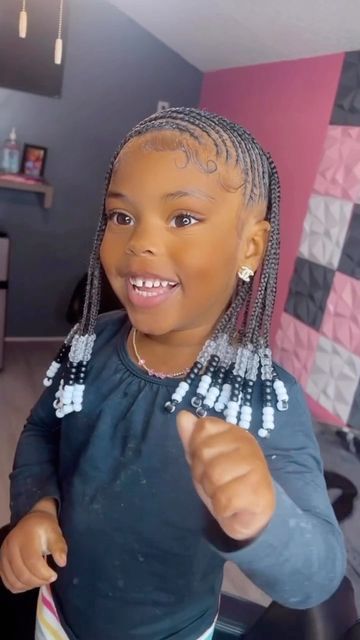 Tiny Cornrows, Hairstyle For Children, Black Toddler Girl Hairstyles, Skl Hairstyles, Kids Braids With Beads, Cornrows For Girls, Kids Cornrow Hairstyles, Black Baby Girl Hairstyles, Toddler Braided Hairstyles