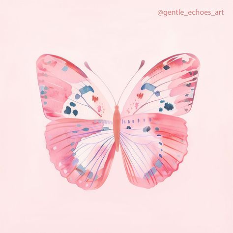 🦋Whispering Butterflies’ Magic 🧚✨ Butterflies, what makes you so beautiful? ‘Butterflies are beautiful, but they have to go through a lot of darkness and struggle to become that way.’ — The Fairy‘s Gift 🎀 Butterflies always remind me that darkness will pass, and I will soar. This artwork, featuring soft pink hues and a watercolor style, beautifully captures the delicate and resilient nature of butterflies. It brings a sense of gentle strength and serenity into any space. May this piece inspir... Healing Artwork, Whimsical Art Prints, Pastel Cottagecore, Art Prints Boho, Whimsical Wall Art, Pastel Artwork, Pink Art Print, Wings Art, Butterfly Wall Art