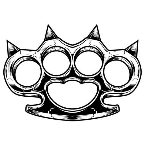 Brass Knuckle Tattoo Design, Brass Knuckle Tattoo, Knuckle Tattoos, Knuckle Duster, Logo Hand, Geniale Tattoos, Tattoo Stencil Outline, School Tattoo, Tattoo Design Drawings