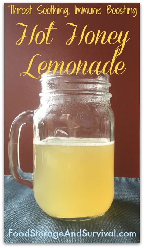 Soothing Immune Boosting Hot Honey Lemonade Hot Lemonade, Honey For Sore Throat, Throat Soothing, Healthy Lemonade, Best Cough Remedy, Honey Lemonade, Theater Play, Immune Boosting Smoothie, Hot Lemon Water