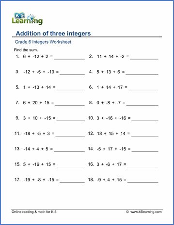 Grade 6 Integers Worksheets - free & printable | K5 Learning Decimal Worksheets 5th Grades, Multiplying Decimals 5th Grade, 5th Class Maths Worksheets, Year 5 Maths Worksheets, Decimal Multiplication, Grade 5 Math Worksheets, Printable Multiplication Worksheets, Multiplication Worksheet, Maths Worksheet