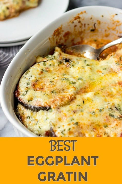 Best Eggplant Recipes, Eggplant Gratin, Best Eggplant Recipe, Eggplant Casserole, Easy Eggplant, Healthy Eggplant, Eggplant Recipes Easy, Dishes Recipe, Pastas Recipes