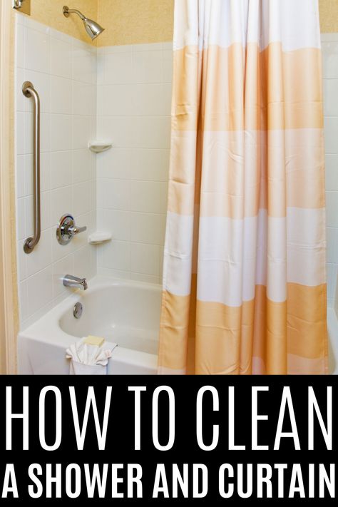 Learn how to clean your shower curtain and liner easily, whether by hand or in the washing machine. Keep them fresh and mold-free! Clean Shower Curtain Liner, Clean Shower Curtain, Shower Curtain And Liner, Wash Shower Curtain, Clean Shower, Cloth Shower Curtain, Hard Water Stain Remover, Plastic Curtains, Plastic Shower Curtain